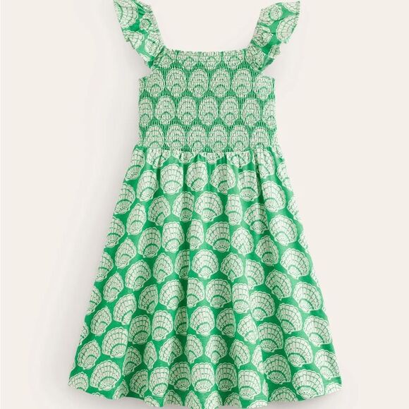 Boden Shirred Jersey Dress
Pea Green Seashells Youth NWT in packaging‎ - Picture 2 of 6